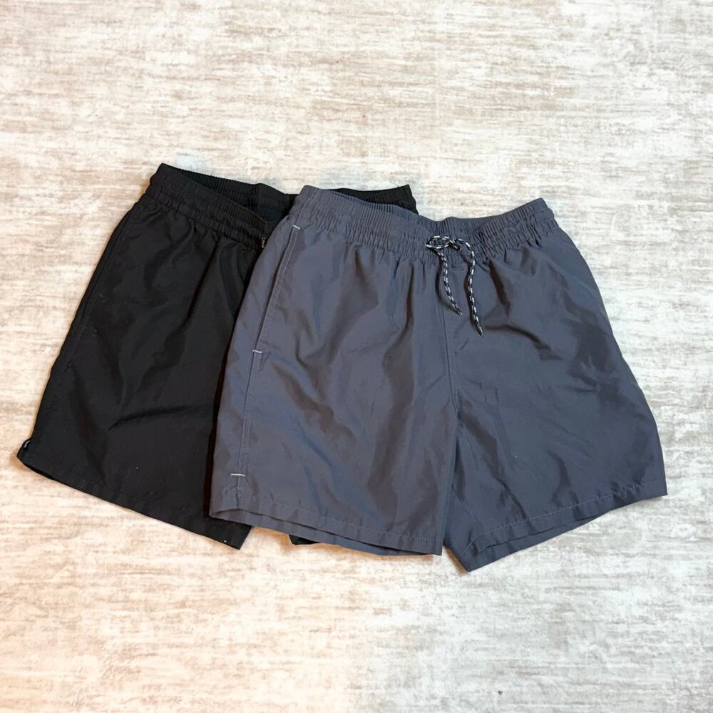 Target Men’s Small Black Gray Swim Suit Swim Shorts Bundle Lined Pool Beach Vaca